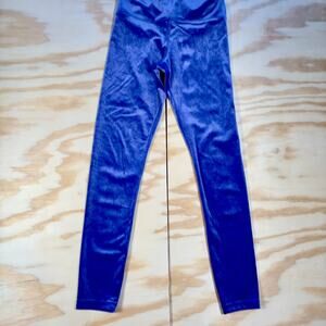 Athleta Elation Velvet Leggings Small Purple Periwinkle High Rise Yoga Stretch